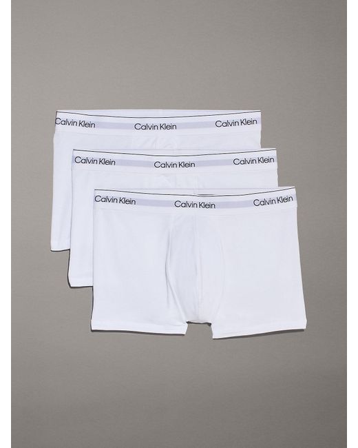 Calvin Klein Gray 3 Pack Trunks for men