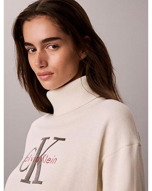 Calvin Klein Multicolor Jeans Monologo Turtleneck Jumper