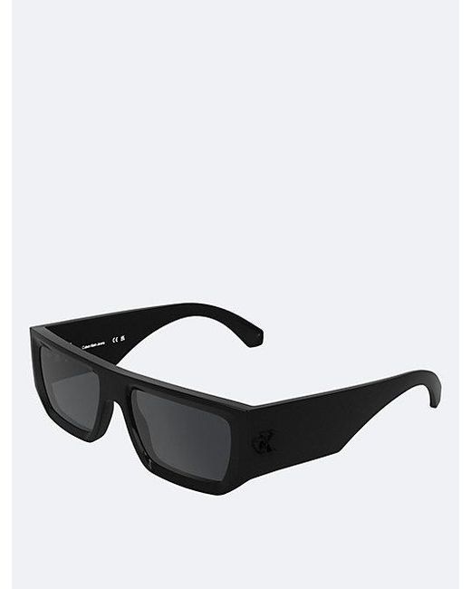 Calvin Klein Black Jeans Modified Rectangle Sunglasses for men