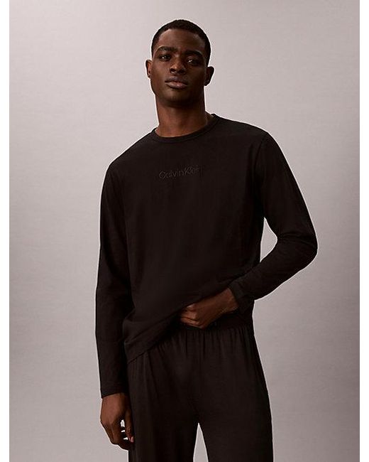 Calvin Klein Black Pyjama Top for men