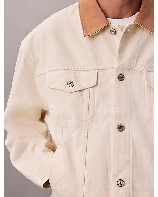 Calvin Klein Blue Jeans 90S Contrast Collar Denim Jacket for men