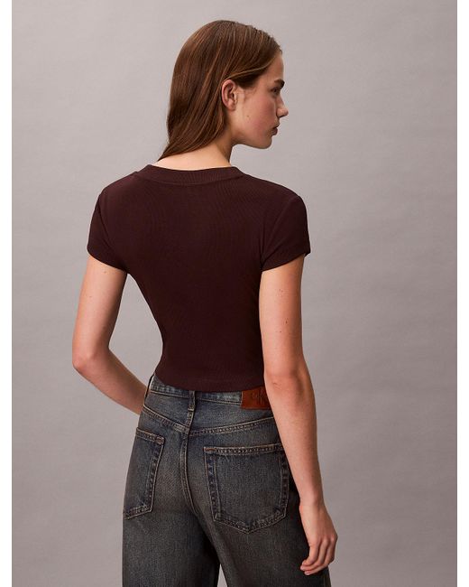 Calvin Klein Brown Monologo Baby Tee
