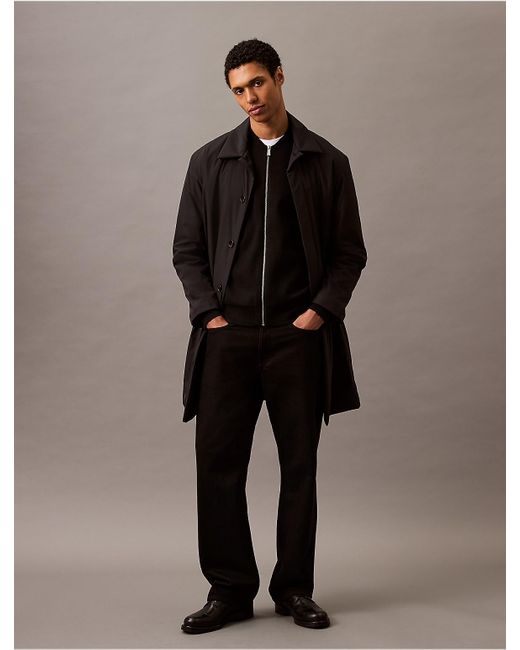 Calvin Klein Black Tech Knit Bomber Jacket for men