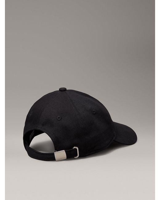 Calvin Klein Black Embroidered Monogram Baseball Cap