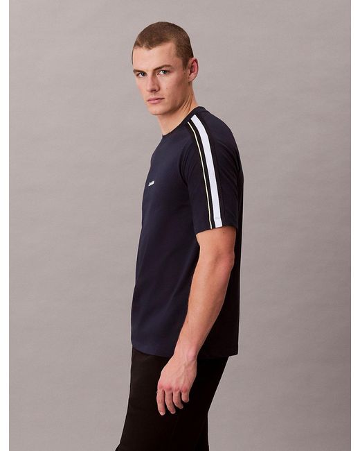 Calvin Klein Blue Performance Cotton Blend Gym T-Shirt for men