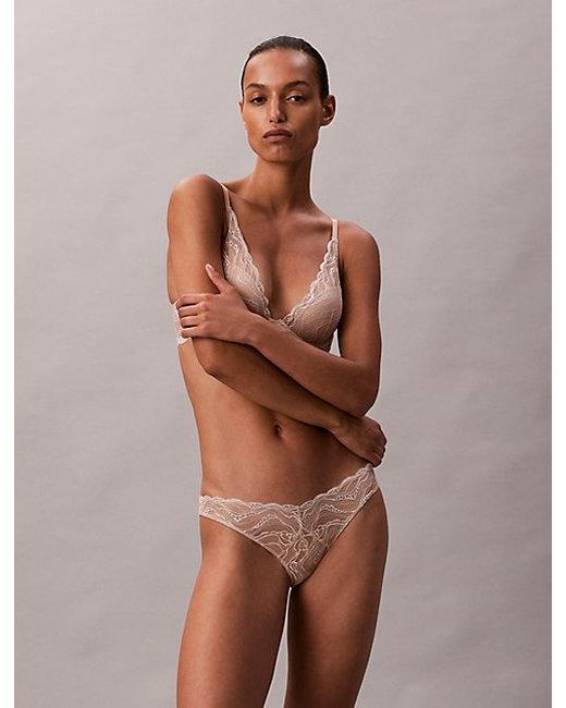 Calvin Klein Brown Bikini Briefs Sensual Stretch Lace