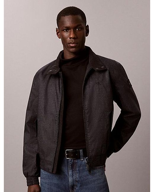 Calvin Klein Black Jeans Tech Denim Zip Up Jacket for men