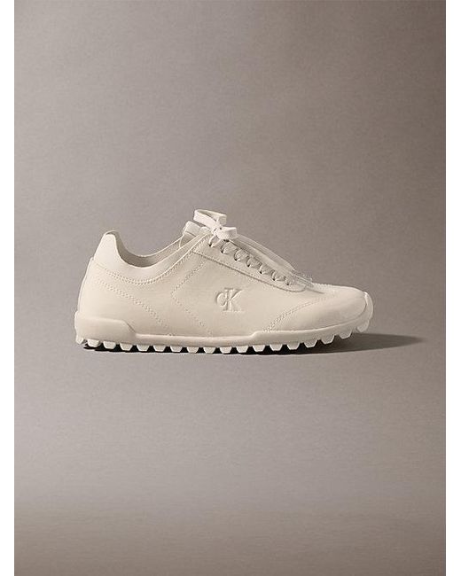 Calvin Klein Gray Shiny Organza Runner Trainers
