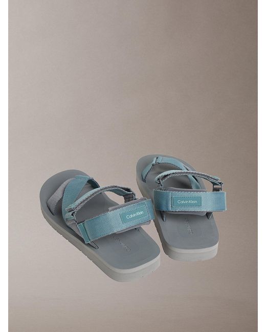 Calvin Klein Multicolor Adjustable Webbing Sandals for men