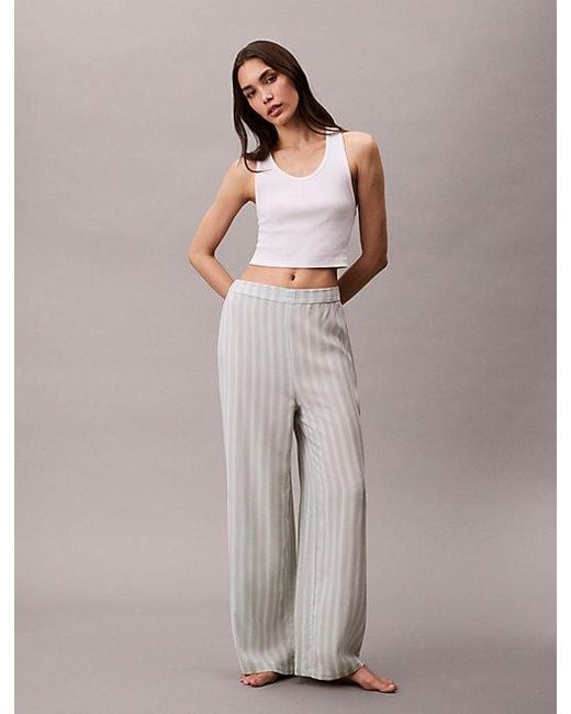 Calvin Klein Gray Pyjama-Hose Aus Weicher Viskose