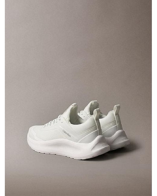 Calvin Klein White Ck Curve Lightweight Runner Trainers