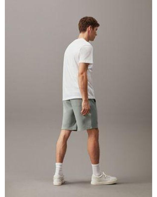 Shorts de chándal cargo de tejido gofrado Calvin Klein de hombre de color Gray