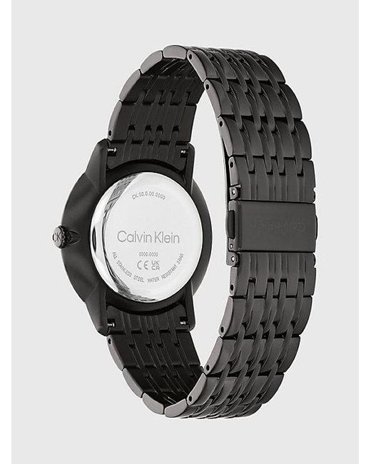 Calvin Klein Black Minimalistic Dial Link Bracelet Watch for men