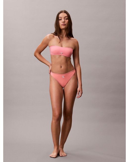 Calvin Klein Pink Thong Bikini Bottoms