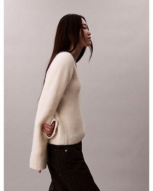 Calvin Klein Natural Alpaca Blend Cardigan Jumper
