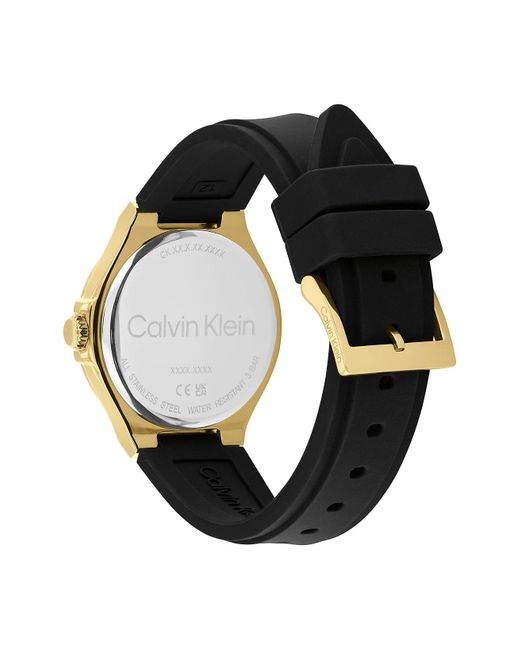 Calvin Klein Black Plated Steel Multifunction Watch