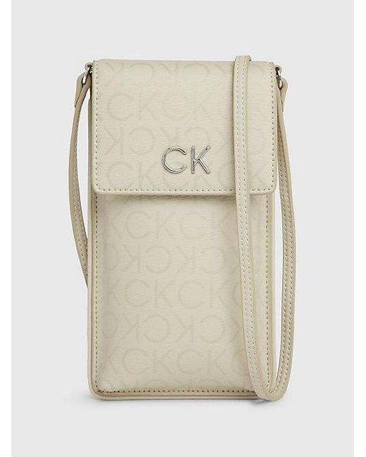 Calvin Klein White Handy-Tasche zum Umhängen