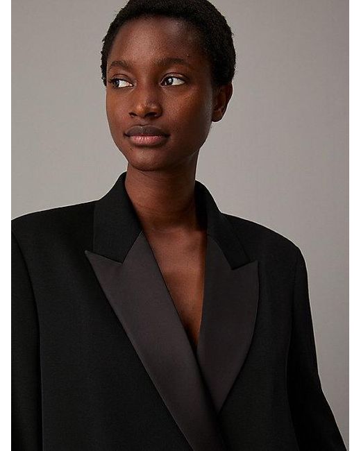 Calvin Klein Relaxte Wollen Tuxedojas in het Multicolor