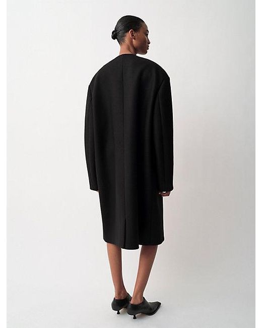 Calvin Klein Black Cora Collarless Coat