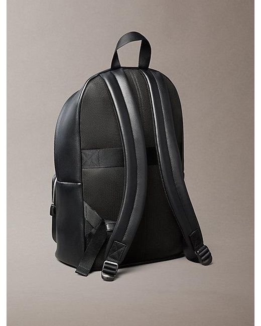 Calvin Klein Gray Micro Pebble Laptop Trolley Backpack for men