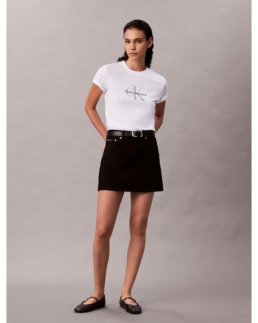 Calvin Klein White Monogram Logo T-Shirt