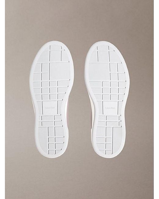 Calvin Klein Brown Premier Leather Signature Trainers