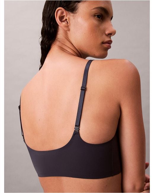 Calvin Klein Blue Invisibles Lightly Lined Triangle Bra