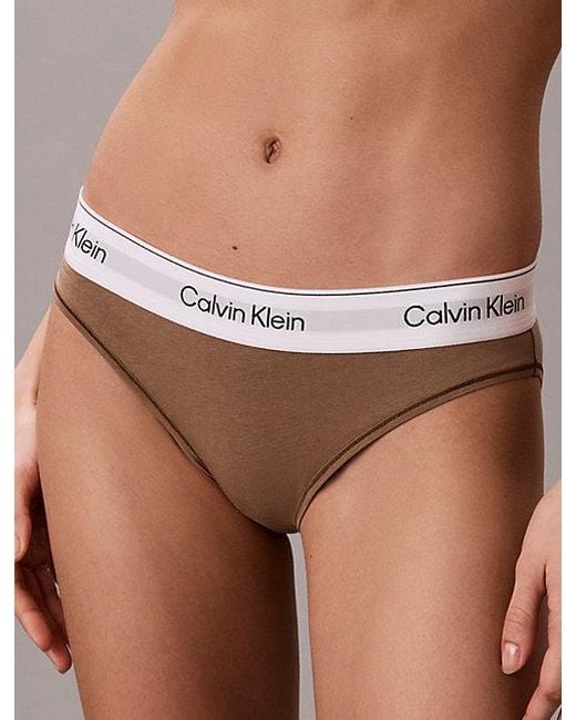 Calvin Klein Brown Bikini Briefs Icon Cotton Modal