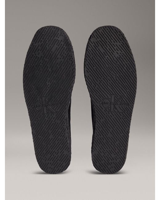 Espadrilles Compensées En Toile Calvin Klein en coloris Gray