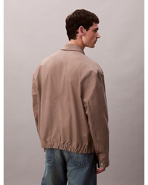 Calvin Klein Natural Jeans Cotton Stretch Utility Relaxed Jacket for men