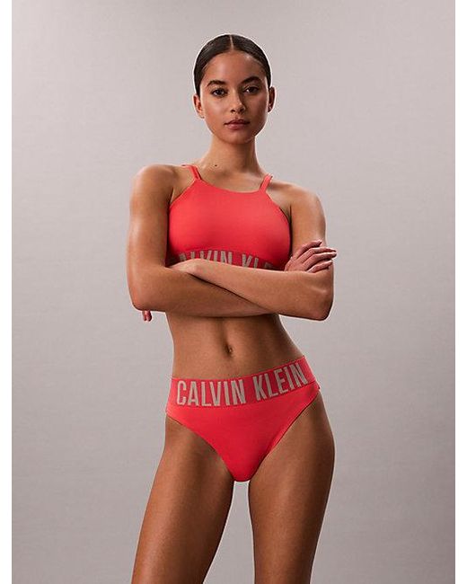 Calvin Klein Pink Bikini Bottoms Intense Power