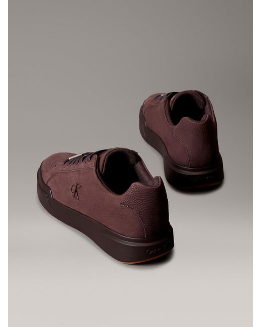 Calvin Klein Brown Leather Warm Durable Traction Trainers for men