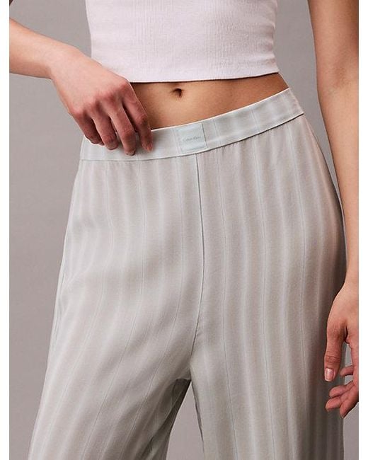 Calvin Klein Gray Pyjama-Hose Aus Weicher Viskose