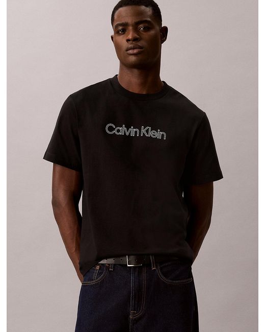 Calvin Klein Black Relaxed Logo T-Shirt for men