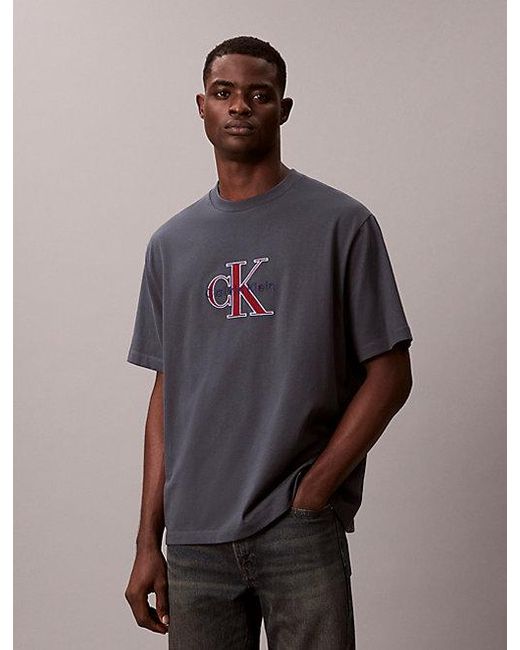 Calvin Klein Multicolor Jeans Monologo Graphic Relaxed T-Shirt for men