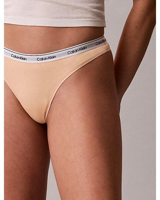 Calvin Klein Pink Thong Icon Logo