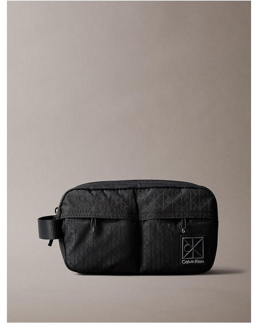 Calvin Klein Gray Utility Emblem Dopp Kit for men