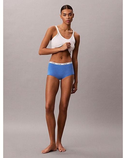 Calvin Klein Blue Boy Shorts Icon Logo