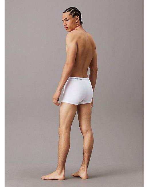 Calvin Klein White 3 Pack Trunks - Modern Cotton for men