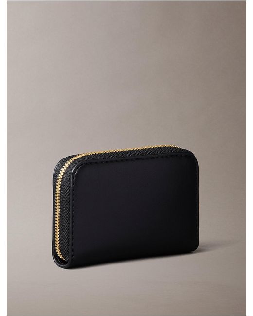 Calvin Klein Black Bold Monogram Medium Zip Wallet