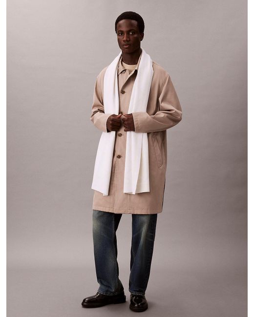 Sciarpa Con Emblem Logo di Calvin Klein in White da Uomo
