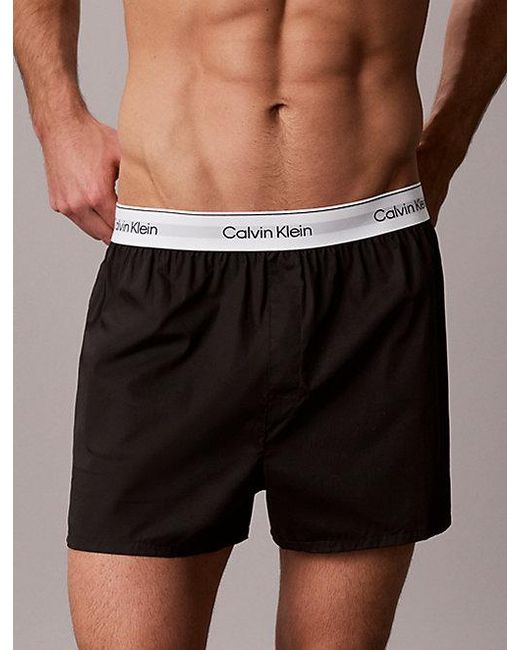 Calvin Klein Black 3 Pack Slim Boxers for men
