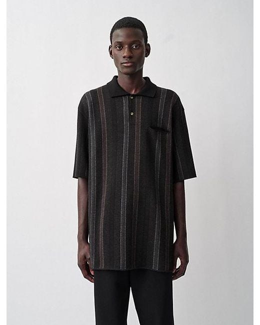 Calvin Klein Black Cole Jacquard Polo for men