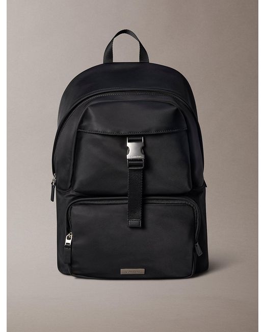 Calvin Klein Black Nylon Round Backpack for men