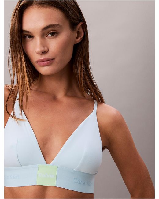 Calvin Klein Multicolor Modern Logo Unlined Triangle Bralette
