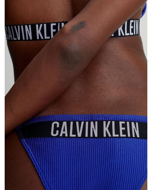 Bas de bikini à nouer - Intense Power Calvin Klein en coloris Blue