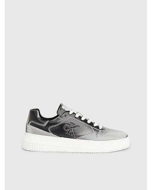 Calvin Klein Iriserende Sneakers in het White
