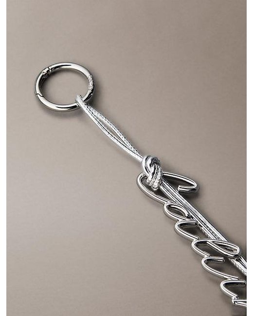 Calvin Klein Multicolor Metallic Knotted Tassel Logo Bag Charm