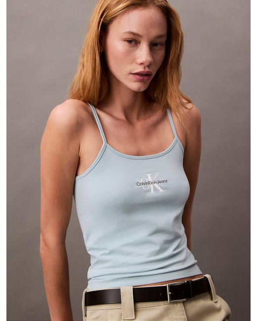 Calvin Klein Multicolor Slim Monogram Cami Top