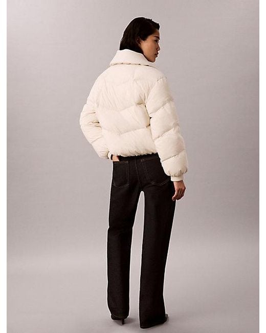 Calvin Klein Natural Jeans Short Down Puffer Jacket